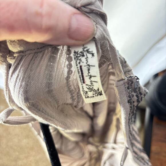 Free People “Here She Is” Embellished Grey Sequin Mini Dress XS - Picture 7 of 7